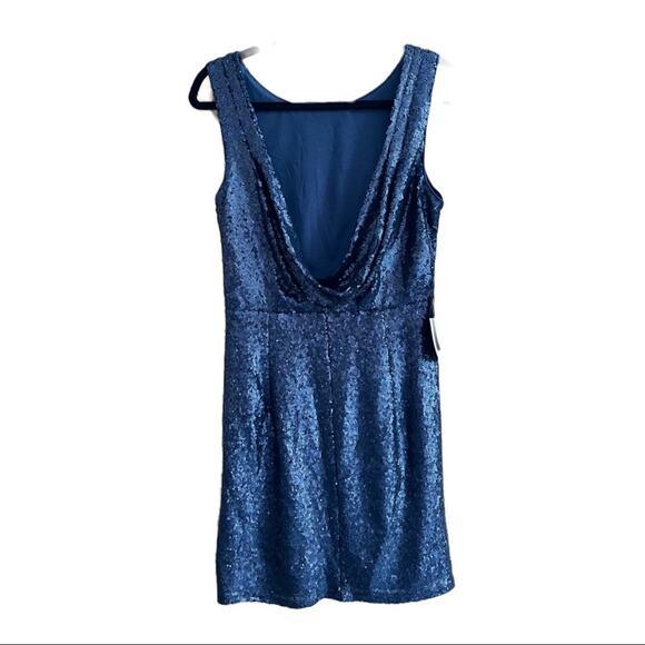 Lulus Shine Time Navy Blue Sequin Dress - Picture 6 of 12